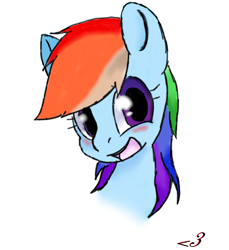 Size: 900x983 | Tagged: safe, artist:xdarklyonix, rainbow dash, pegasus, pony, blushing, heart, open mouth, simple background, white background