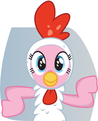 Size: 4861x6028 | Tagged: safe, artist:reallyunimportant, pinkie pie, earth pony, pony, absurd resolution, animal costume, chicken pie, chicken suit, clothes, costume