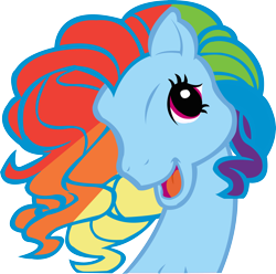 Size: 3028x3000 | Tagged: safe, artist:daggetwithadagger, rainbow dash, rainbow dash (g3), pegasus, pony, g3, g3 faic, simple background, transparent background, vector