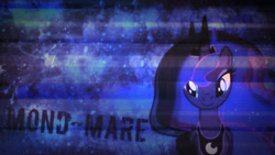 Size: 1920x1080 | Tagged: safe, artist:deathnotebrony, princess luna, alicorn, pony, female, german, horn, mare, wallpaper