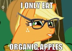 Size: 471x331 | Tagged: safe, artist:wolfofsecrets, applejack, earth pony, pony, female, glasses, hipster, mare