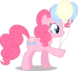 Size: 3895x3539 | Tagged: safe, artist:felix-kot, pinkie pie, earth pony, pony, balloon, female, mare, simple background, solo, transparent background, vector