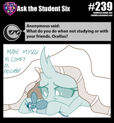 Size: 800x862 | Tagged: safe, artist:sintakhra, ocellus, changedling, changeling, mouse, tumblr:studentsix, adorable face, blanket, cuddly, cute, cuteling, cuteness overload, daaaaaaaaaaaw, diaocelles, female, hugable, plushie, sintakhra is trying to murder us, solo, toy, toy mouse, weapons-grade cute