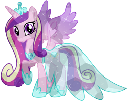 Size: 7597x6023 | Tagged: safe, artist:osipush, princess cadance, alicorn, pony, absurd resolution, clothes, crystallized, dress, simple background, solo, transparent background, vector