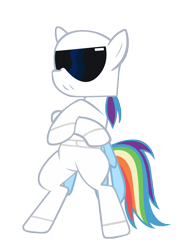 Size: 7333x10000 | Tagged: safe, artist:gen-jack-oneill, rainbow dash, pegasus, pony, absurd resolution, crossover, parody, simple background, the stig, top gear, transparent background, vector