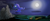 Size: 5000x2109 | Tagged: safe, artist:machstyle, princess luna, alicorn, pony, cloud, flying, moon, mountain, night, scenery, solo