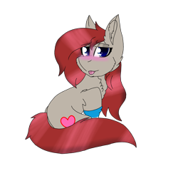 Size: 2560x2560 | Tagged: safe, artist:brokensilence, oc, oc only, oc:ponepony, pony, blushing, clothes, eyeshadow, makeup, simple background, sitting, socks, thigh highs, tongue out, transparent background