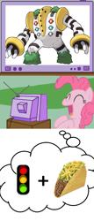 Size: 562x1308 | Tagged: safe, pinkie pie, earth pony, pony, exploitable meme, meme, pokémon, regigigas, tv meme