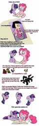 Size: 1165x3721 | Tagged: safe, artist:rannva, pinkie pie, twilight sparkle, earth pony, pony, comic, granny pie, loki, norse mythology, sleipnir, this explains everything, valhalla