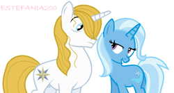 Size: 1086x580 | Tagged: safe, artist:estefania200, derpibooru import, prince blueblood, trixie, pony, unicorn, bluetrix, female, male, mare, shipping, straight