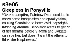 Size: 379x235 | Tagged: safe, rainbow dash, scootaloo, sleepless in ponyville, colgate (company), text, text only, viacom