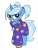 Size: 3000x3900 | Tagged: safe, artist:coaldustthestrange, derpibooru import, trixie, pony, unicorn, babysitter trixie, clothes, pigtails, simple background, solo, sweater, transparent background