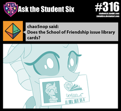 Size: 800x734 | Tagged: safe, artist:sintakhra, ocellus, changedling, changeling, tumblr:studentsix, barcode, book, card, cute, diaocelles, happy, hug, library card, mouth hold, ocellus sure does love books, solo, that changeling sure does love books