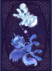 Size: 800x1100 | Tagged: safe, artist:b-tobio, princess luna, oc, oc:snowdrop, alicorn, pony, s1 luna