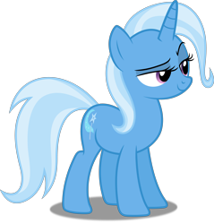 Size: 4782x5000 | Tagged: safe, artist:dashiesparkle, derpibooru import, trixie, pony, unicorn, no second prances, .svg available, absurd resolution, dreamworks face, female, mare, raised eyebrow, simple background, smirk, solo, standing, transparent background, vector
