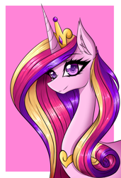 Size: 1300x1896 | Tagged: safe, artist:fluffymaiden, princess cadance, alicorn, pony, bust, portrait, solo