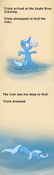 Size: 669x2163 | Tagged: safe, artist:firenhooves, derpibooru import, trixie, pony, unicorn, abuse, asphyxiation, comic, dead, death, drowning, female, mare, oregon trail, pokémon, pokémon go, reality ensues, this ended in death, trixiebuse, water