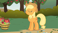 Size: 245x138 | Tagged: safe, screencap, applejack, earth pony, pony, friendship is magic, animated, female, mare