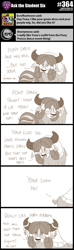 Size: 800x2709 | Tagged: safe, artist:sintakhra, yona, yak, tumblr:studentsix, she's all yak, bow, comic, cute, female, hair bow, monkey swings, ribbon, solo, tail wag, yonadorable