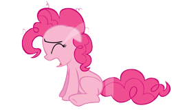 Size: 5000x3252 | Tagged: safe, artist:somepony, pinkie pie, earth pony, pony, baby cakes, crying, eyebrows, eyes closed, floppy ears, messy mane, missing cutie mark, ocular gushers, open mouth, pinkie cry, sad, simple background, sitting, transparent background, vector