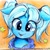 Size: 2050x2065 | Tagged: safe, artist:liaaqila, derpibooru import, trixie, pony, unicorn, alternate hairstyle, babysitter trixie, bust, clothes, cute, diatrixes, female, floppy ears, gameloft, gameloft interpretation, high res, hoodie, liaaqila is trying to murder us, mare, portrait, solo, stars, tongue out, traditional art, weapons-grade cute