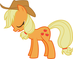 Size: 3720x3001 | Tagged: safe, artist:emedina13, applejack, earth pony, pony, applebuck season, dozing upright like horses do, high res, simple background, sleeping, sleeping while standing, transparent background, vector