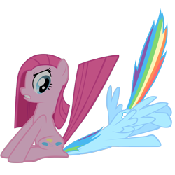 Size: 4000x4000 | Tagged: safe, artist:somepony, pinkie pie, rainbow dash, earth pony, pegasus, pony, pinkamena diane pie, simple background, transparent background, vector