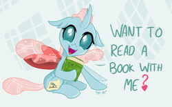 Size: 1738x1080 | Tagged: safe, artist:sintakhra, ocellus, changedling, changeling, tumblr:studentsix, book, bronybait, cute, cute little fangs, diaocelles, fake cutie mark, fangs, female, happy, heart, looking at you, ocellus being ocellus, open mouth, patting, post-it, sintakhra is trying to murder us, solo