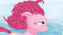 Size: 1920x1080 | Tagged: safe, artist:drakmire, pinkie pie, earth pony, pony, female, mare, pink coat, pink mane, solo, windswept mane