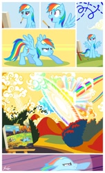 Size: 800x1318 | Tagged: safe, artist:janeesper, rainbow dash, pegasus, pony, comic, paintbrush, painting, sonic rainboom, wassily kandinsky