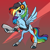 Size: 1196x1200 | Tagged: safe, artist:xenon, rainbow dash, pegasus, pony, costume, scout, team fortress 2