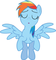 Size: 7294x7910 | Tagged: safe, artist:fureox, rainbow dash, pegasus, pony, :o, absurd resolution, eyes closed, flying, kissing, looking at you, open mouth, simple background, solo, spread wings, transparent background, vector, wings