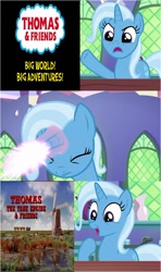 Size: 668x1127 | Tagged: safe, artist:lightening-mcqueen, derpibooru import, edit, edited screencap, screencap, trixie, all bottled up, exploitable meme, magic, meme, thomas and friends, trixie fixing meme