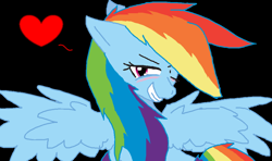 Size: 900x534 | Tagged: safe, artist:keopuolani, rainbow dash, pegasus, pony, female, mare, simple background, solo