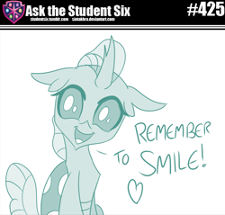 Size: 800x764 | Tagged: safe, artist:sintakhra, ocellus, changedling, changeling, tumblr:studentsix, cute, daaaaaaaaaaaw, diaocelles, happy, heart, looking at you, smiling, solo