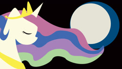 Size: 1600x900 | Tagged: safe, artist:darksilverhawk, princess celestia, alicorn, pony, minimalist, solo, wallpaper