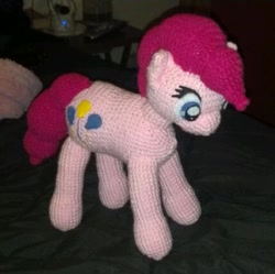 Size: 429x428 | Tagged: safe, artist:lunarchik13, pinkie pie, pony, amigurumi, crochet, irl, photo, plushie, solo