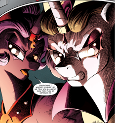 Size: 1386x1490 | Tagged: safe, artist:andypriceart, idw, princess celestia, princess luna, alicorn, pony, spoiler:comic, spoiler:comic19, angry, dialogue, evil celestia, evil luna, evil sisters, gritted teeth, growling, open mouth