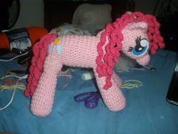 Size: 3264x2448 | Tagged: safe, artist:nekokoneko92, pinkie pie, pony, amigurumi, crochet, irl, photo, plushie, solo