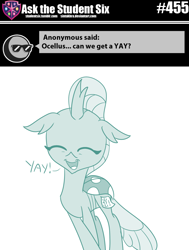 Size: 800x1060 | Tagged: safe, artist:sintakhra, ocellus, changedling, changeling, tumblr:studentsix, cute, diaocelles, nothing but a cute changeling, post-it, sintakhra is trying to murder us, solo, weapons-grade cute, yay