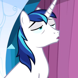 Size: 720x720 | Tagged: safe, screencap, shining armor, pony, unicorn, the crystalling, cropped, solo, tired