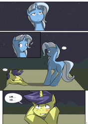 Size: 4961x6992 | Tagged: safe, artist:lrusu, derpibooru import, comet tail, trixie, pony, unicorn, absurd resolution, cometrix, comic, female, male, mare, shipping, straight