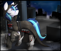 Size: 1280x1065 | Tagged: dead source, safe, artist:teranen, shining armor, pony, unicorn, colored pupils, crossover, overwatch, reaper (overwatch), solo