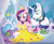 Size: 1044x865 | Tagged: safe, artist:amy mebberson, princess cadance, princess flurry heart, shining armor, alicorn, pony, unicorn, baby, baby blanket, baby pony, blanket, cute, family, flurrybetes, good night baby flurry heart, plushie, sleeping, tucking in