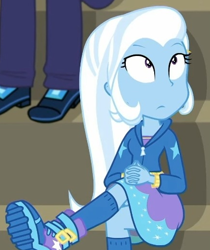 Size: 436x518 | Tagged: safe, derpibooru import, screencap, trixie, better together, equestria girls, cropped, solo focus