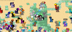 Size: 1302x586 | Tagged: safe, screencap, rainbow dash, shining armor, oc, oc:spearmint, pegasus, pony, unicorn, ocs everywhere, pony town