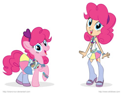 Size: 1040x796 | Tagged: safe, artist:chano-kun, pinkie pie, pony, clothes, human ponidox, humanized, katy perry, katy pie, self ponidox