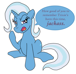 Size: 773x747 | Tagged: safe, artist:unoservix, derpibooru import, trixie, pony, unicorn, female, mare, solo, vulgar