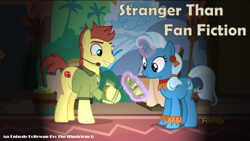 Size: 1600x900 | Tagged: safe, derpibooru import, edit, edited screencap, screencap, trixie, oc, oc:sethisto, pony, unicorn, stranger than fan fiction, clothes, cosplay, costume, female, mare, sethxie