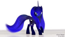 Size: 1920x1080 | Tagged: safe, artist:thelunagames, princess luna, alicorn, pony, 3d, clothes, looking at you, socks, solo